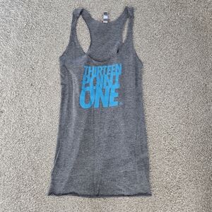 Gray Tank Top with Blue Graphic 13.1